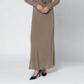 Alberta Ferretti Long Beige Viscose Skirt Women
