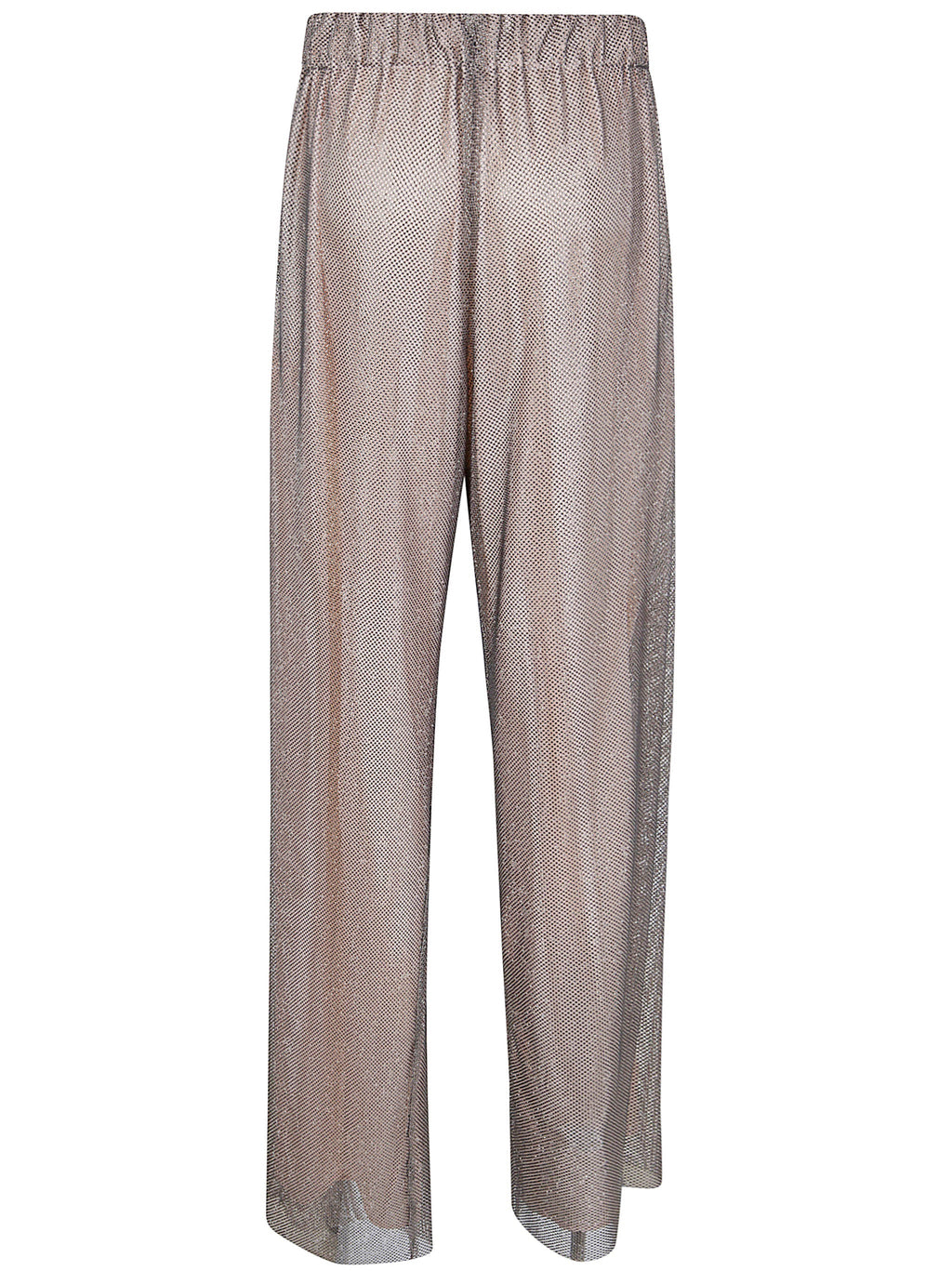 Alberta Ferretti Women Wide Leg Crystals Net Trousers