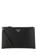Prada Men Black Leather Clutch