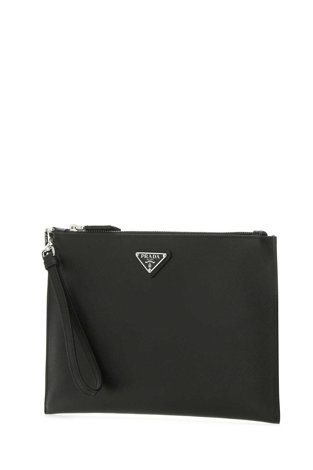Prada Men Black Leather Clutch