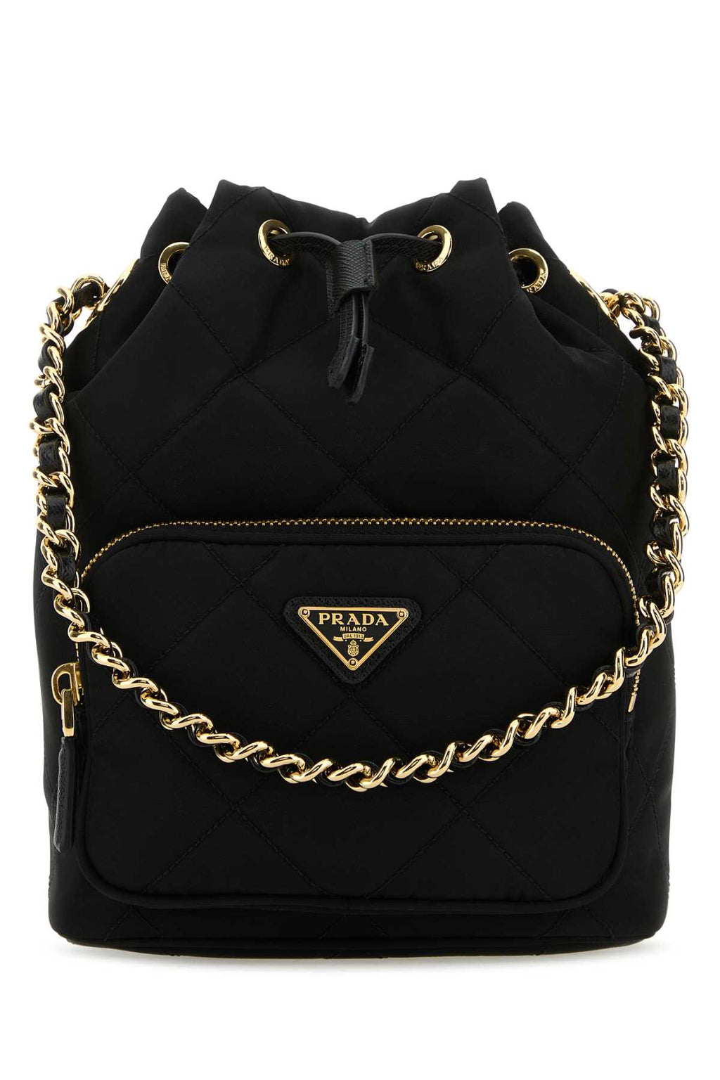 Prada Women Black Re-Nylon Bucket Bag