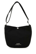 A.P.C. Women Black Fabric Small Besace Journal Crossbody Bag