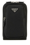 Prada Men Black Leather Phone Case