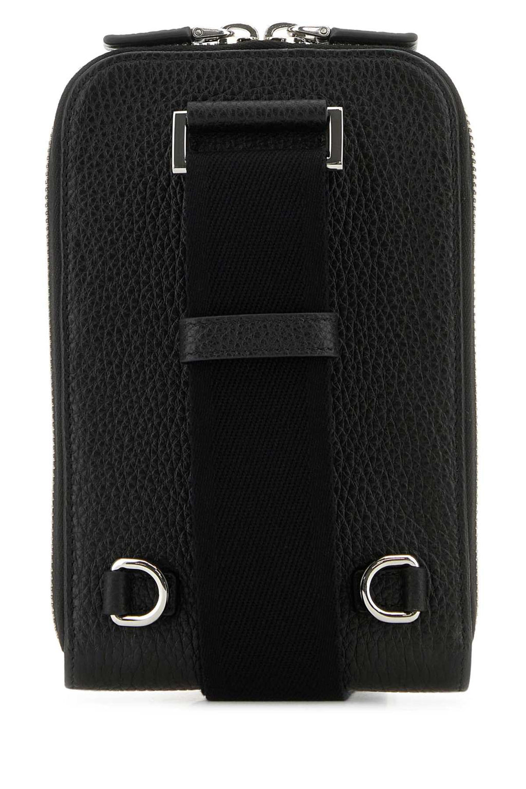Prada Men Black Leather Phone Case