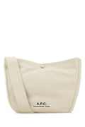 A.P.C. Women Ivory Canvas Small Besace Crossbody Bag