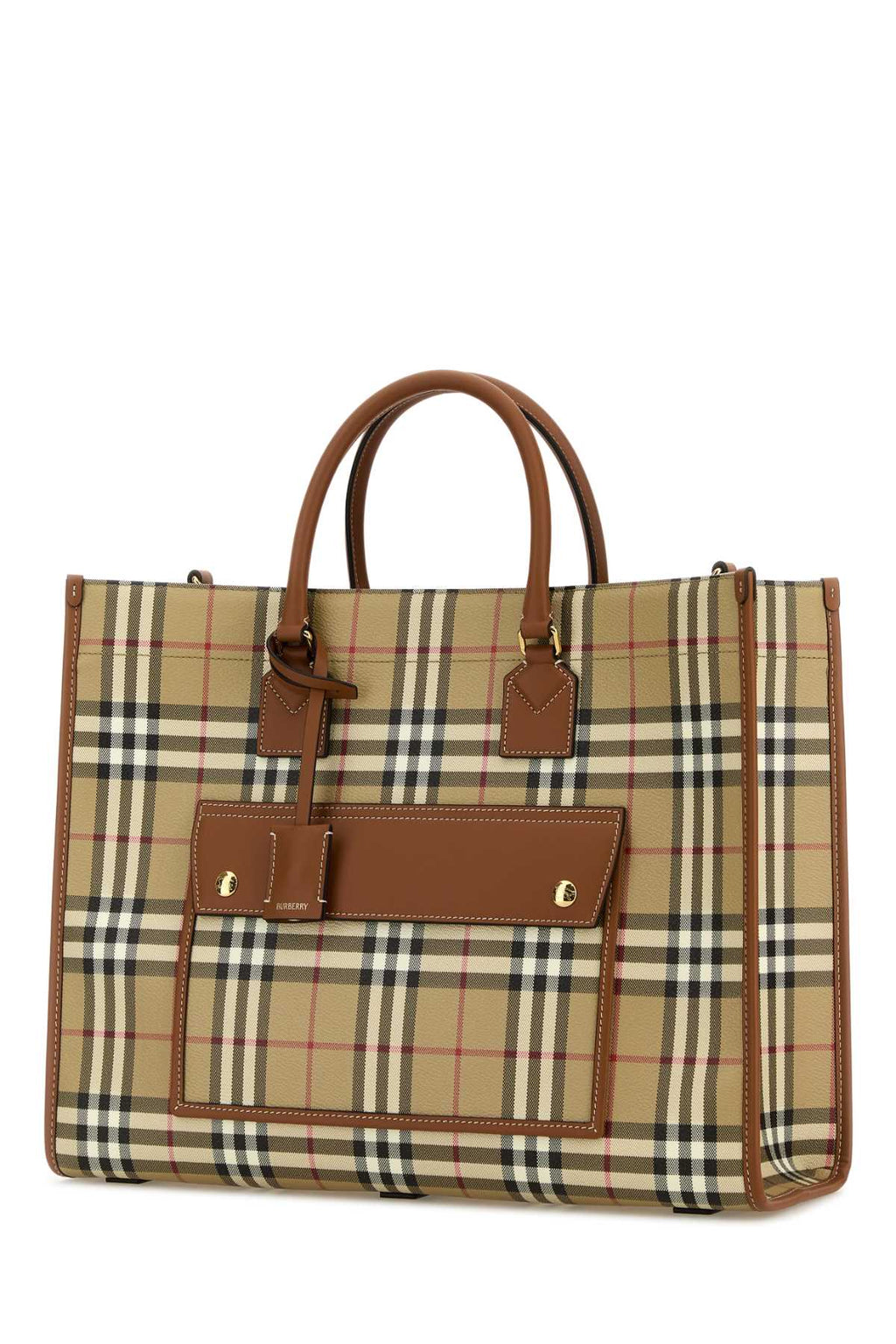 Burberry Women Printed Canvas Medium Freya Shopping Bag