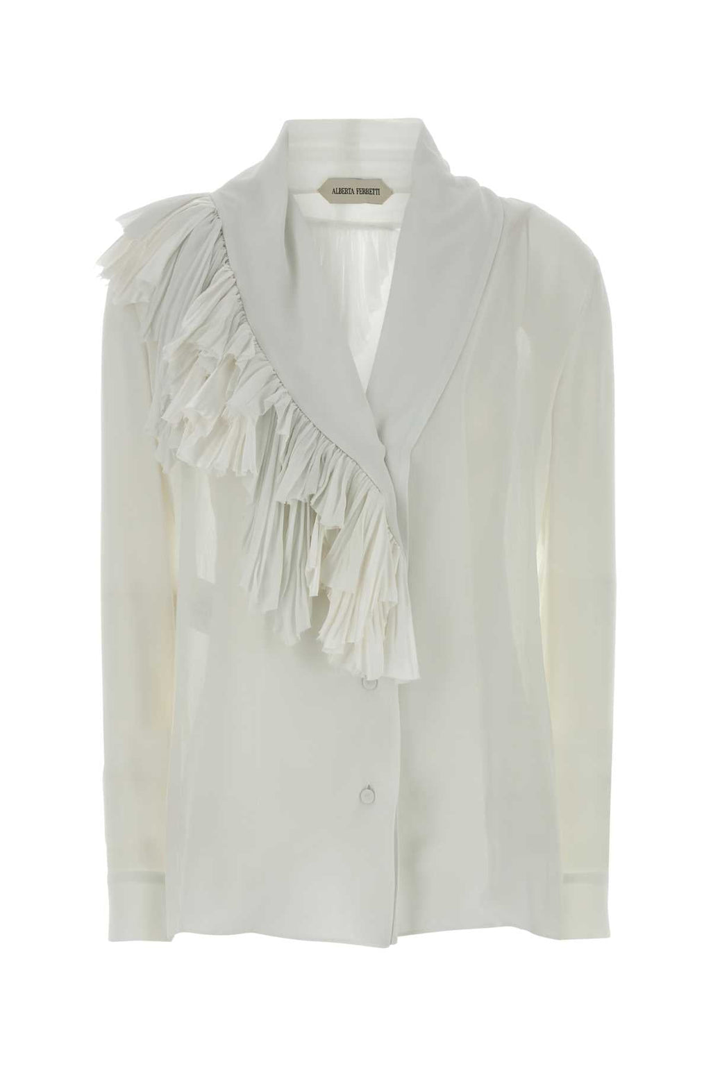 Alberta Ferretti Women White Crepe Shirt