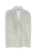 Alberta Ferretti Women White Crepe Shirt