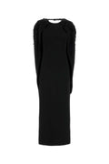 Alberta Ferretti Women Black Stretch Crepe Long Dress