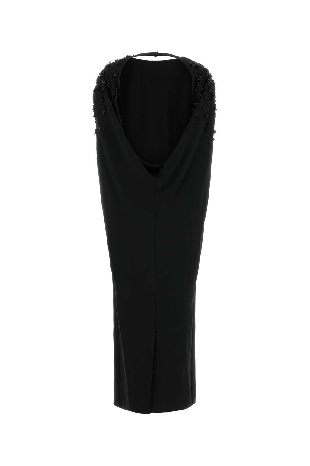 Alberta Ferretti Women Black Stretch Crepe Long Dress