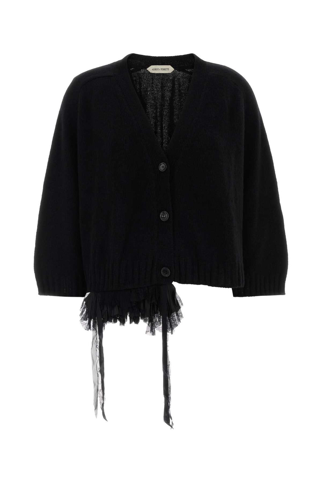 Alberta Ferretti Women Black Cashmere Blend Cardigan