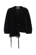 Alberta Ferretti Women Black Cashmere Blend Cardigan