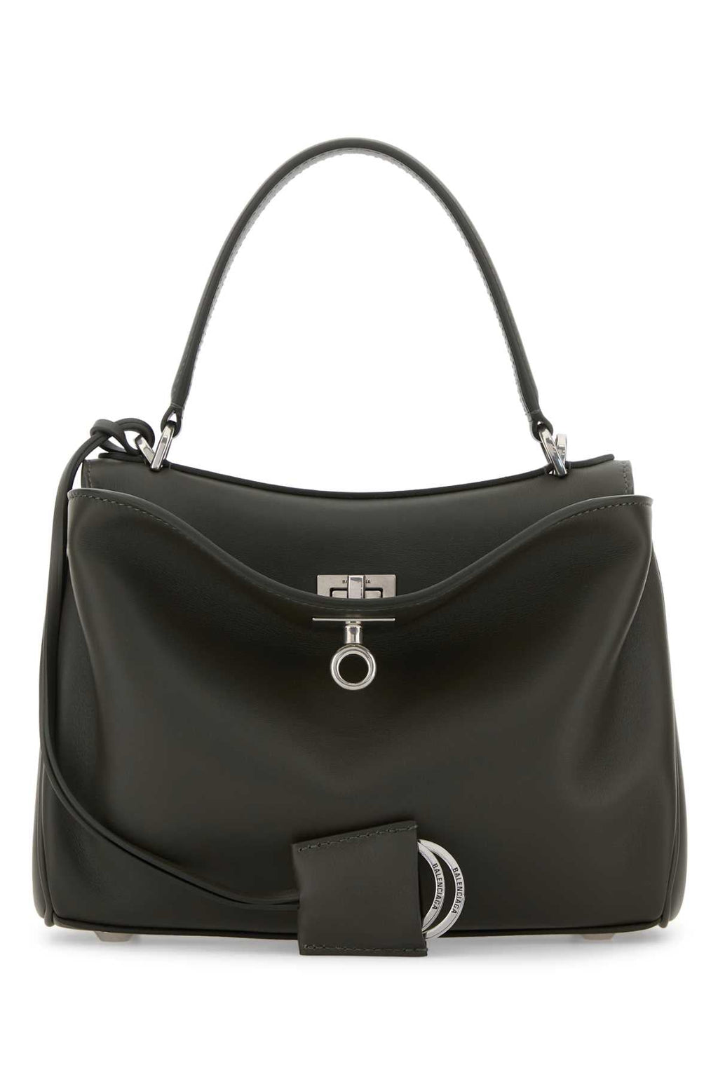 Balenciaga Women Dark Green Leather Mini Rodeo Handbag