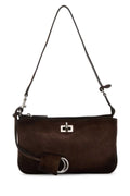 Balenciaga Women Brown Suede Rodeo Shoulder Bag
