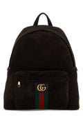 Gucci Men Dark Brown Suede Medium Ophidia Backpack