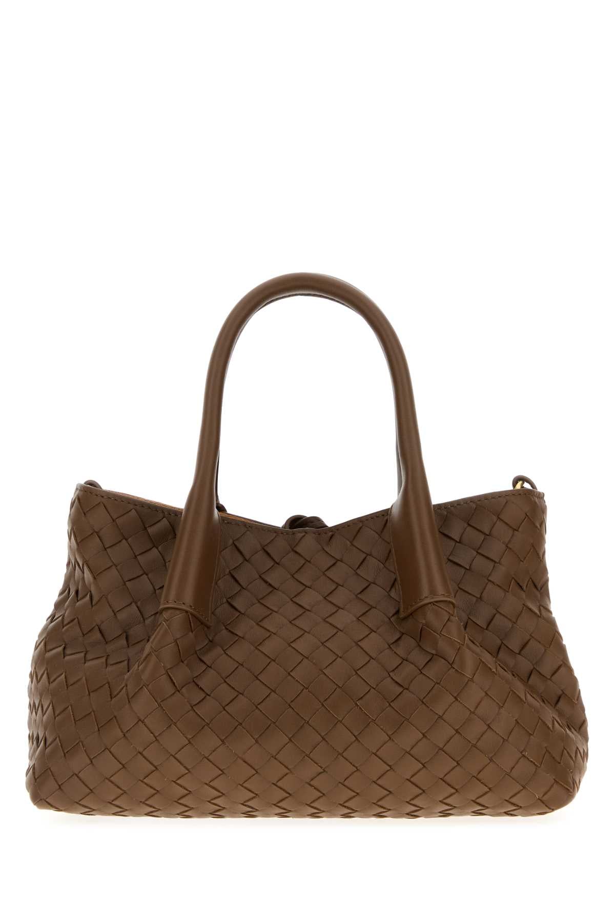 Bottega Veneta Women Brown Leather Small Pinacoteca Shopping Bag
