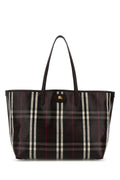 Burberry Women Embroidered Canvas Medium Highlands Shopping Bag
