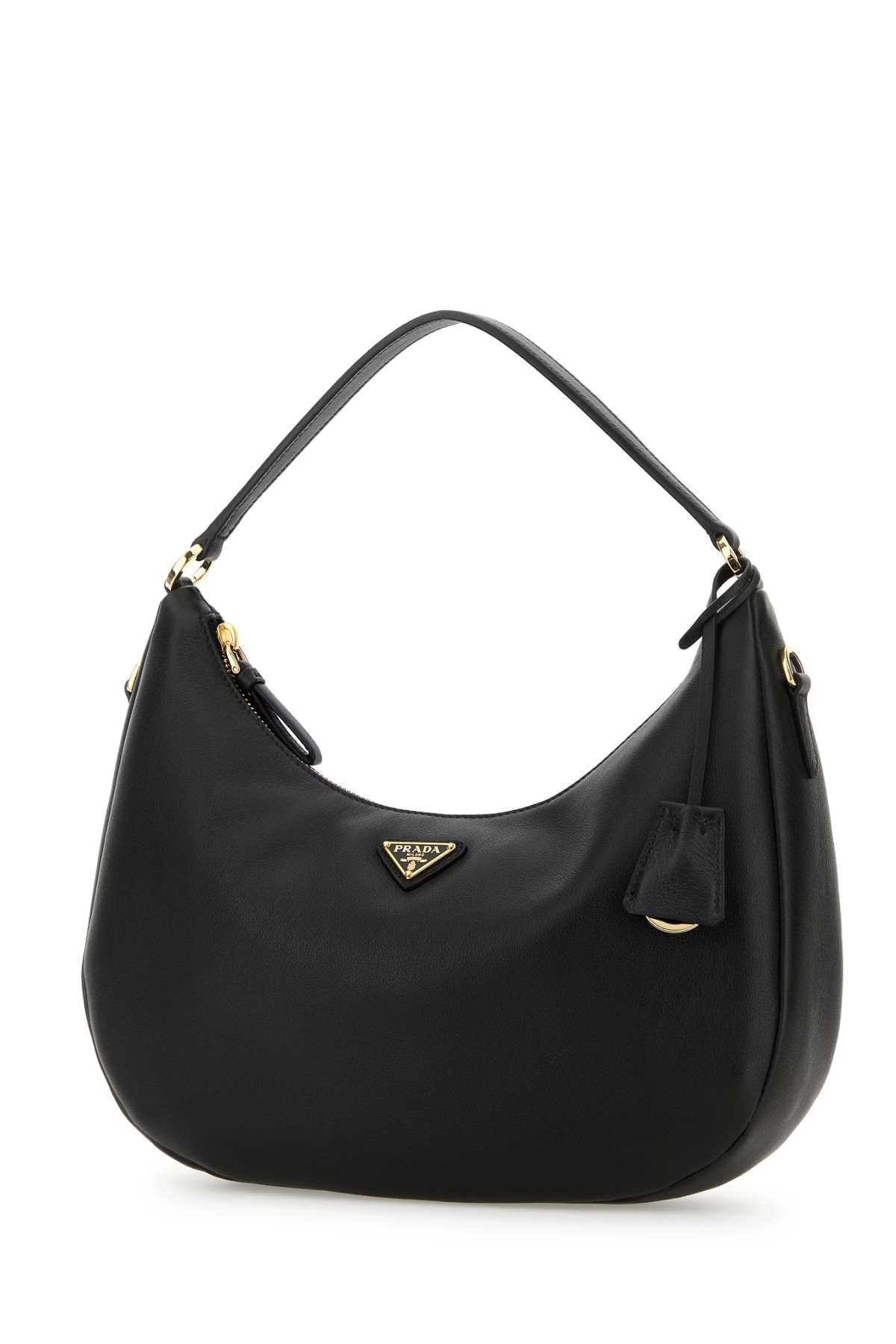 Prada Women Black Leather Handbag