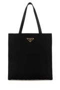 Prada Women Black Canvas Shopping Bag