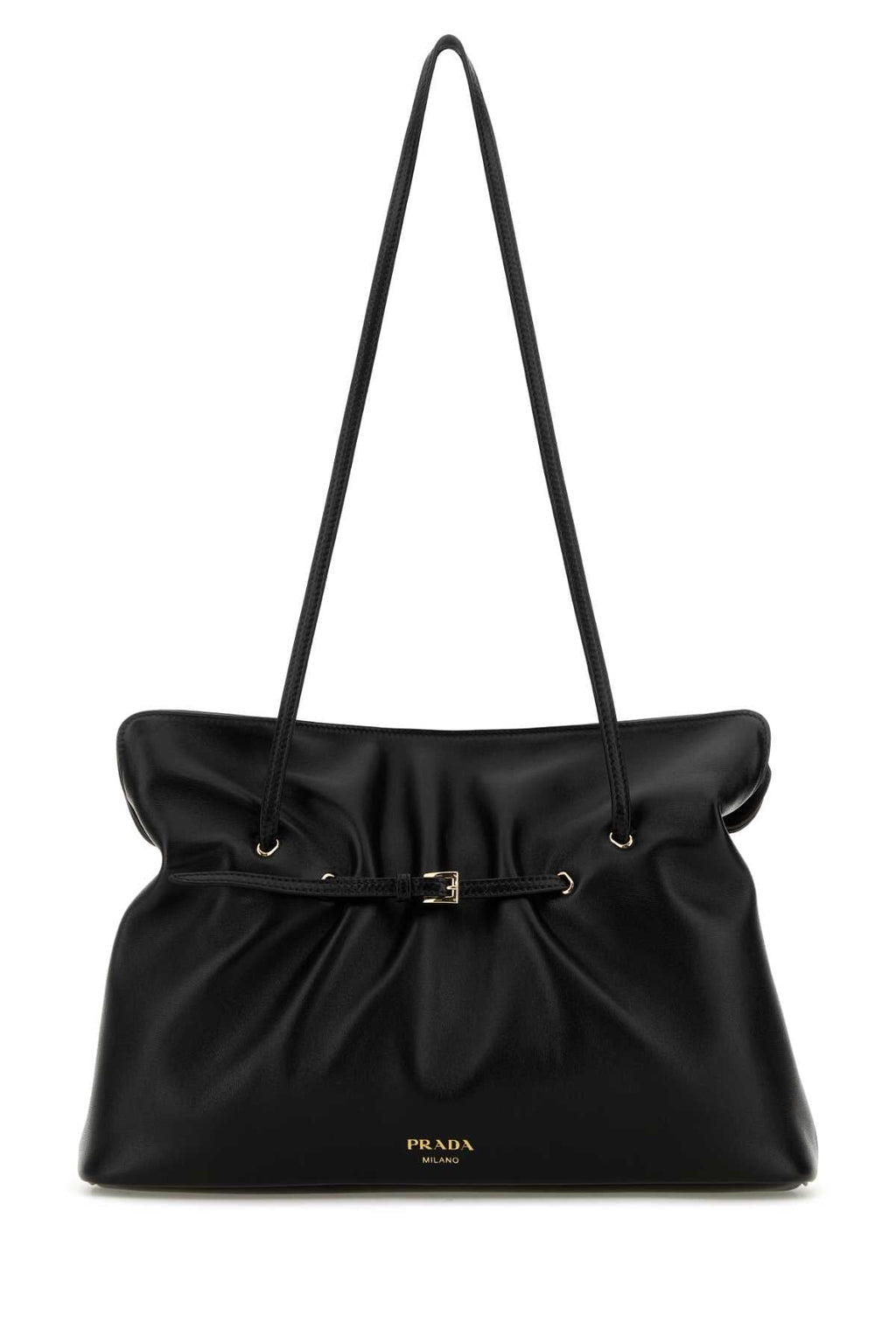 Prada Women Black Nappa Leather Shoulder Bag
