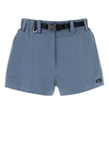 Prada Women Cerulean Blue Canvas Shorts