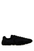 Prada Women Black Suede And Mesh Montecarlo Sneakers