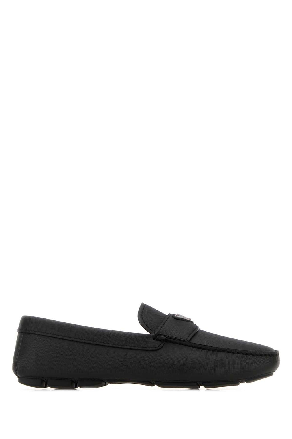 Prada Men Black Leather Loafers