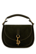 Burberry Women Bottle Green Suede Handbag