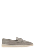 Prada Men Grey Suede Loafers