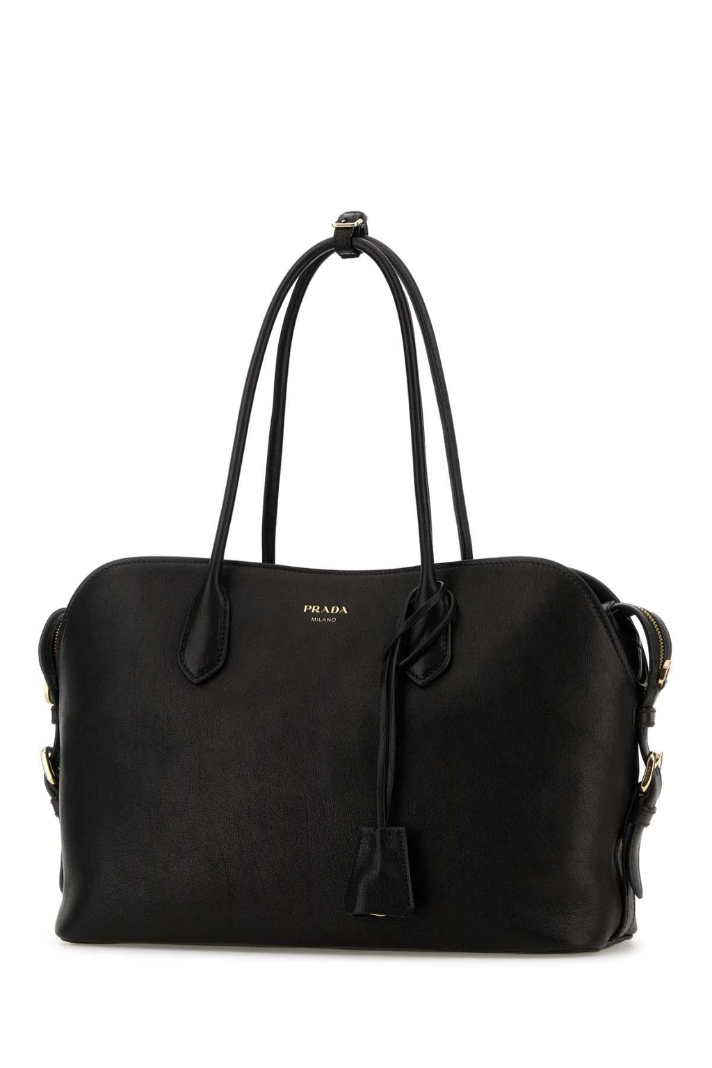 Prada Women Black Leather Large Shopping Bag