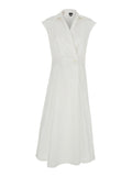 A.P.C. Women 'Athena' White Sleeveless V-Neck Dress In Cotton Woman