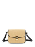 A.P.C. Women 'Grace Small' Beige Shoulder Bag With Clasp Closure And Adjustable Leather Strap In Leather Woman
