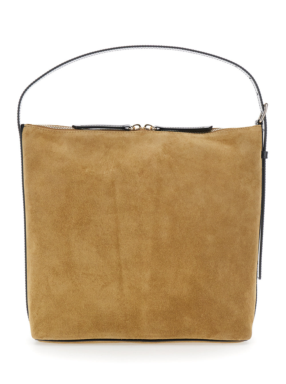 A.P.C. Women 'Vera' Beige Shoulder Bag With Top Handle And Zip Closure In Suede Woman