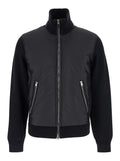 Tom Ford Men Black Jacket With Front Zip Closure In Wool Blend Man