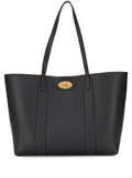 Mulberry Women Black Tote Bag With Front Turn-Lock Closure And And Two Top Handles In Leather Woman