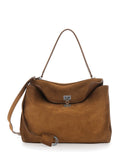 Balenciaga Women 'Rodeo Medium' Beige Shoulder Bag With Removable Shoulder Strap In Suede Woman