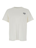 A.P.C. Women White Crewneck T-Shirt With Logo Embroidered On The Front In Cotton Woman