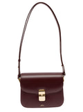 A.P.C. Women 'Grace' Bordeaux Small Crossbody Bag With Adjustable Shoulder Strap And Embossed Logo Lettering On The Front In Leather Woman