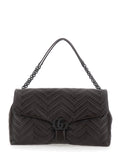 Gucci Women Brown Crossbody Bag With Sliding Chain-Link Shoulder Strap And Gg Plaque On The Front In Leather Woman