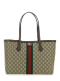 Gucci Women 'Ophidia' Beige Shopper With All-Over Gg Supreme Motif In Fabric Woman