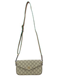 Gucci Women 'Ophidia' Mini Beige And Ebony Crossbody Bag With Double G In Gg Supreme Canvas Woman