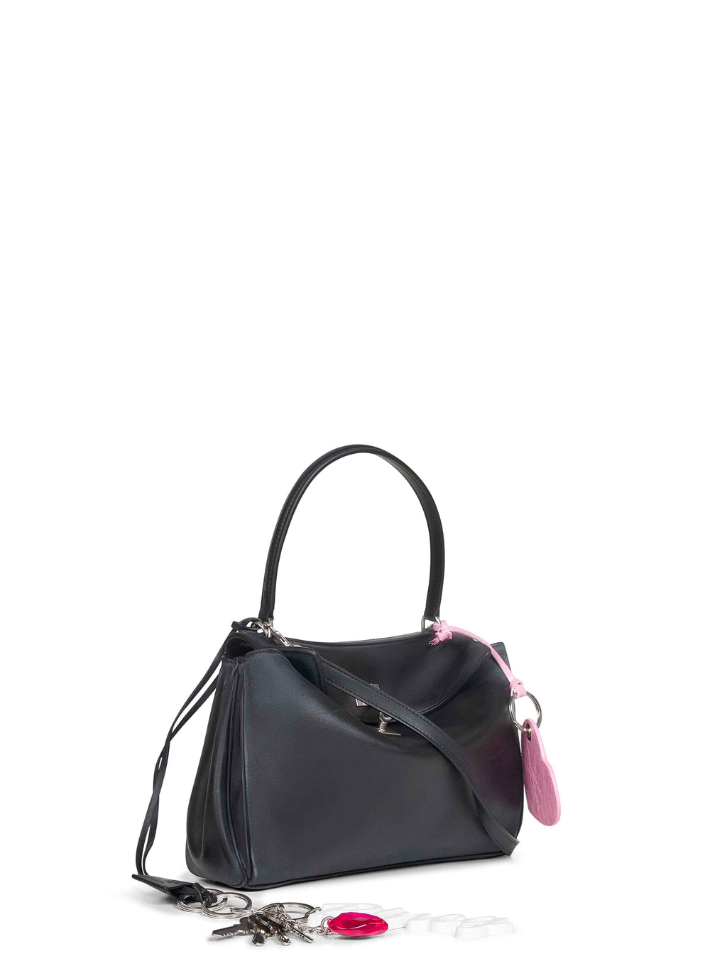 Balenciaga Women Black Rodeo Small Charms Handbag