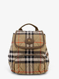 Burberry Women Horseshoe Check Nylon Backpack