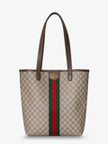 Gucci Men Gg Monogram Fabric Ophidia Shopping Bag
