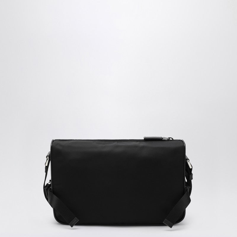 Prada Medium Black Crossbody Bag In Re-Nylon And Saffiano Men
