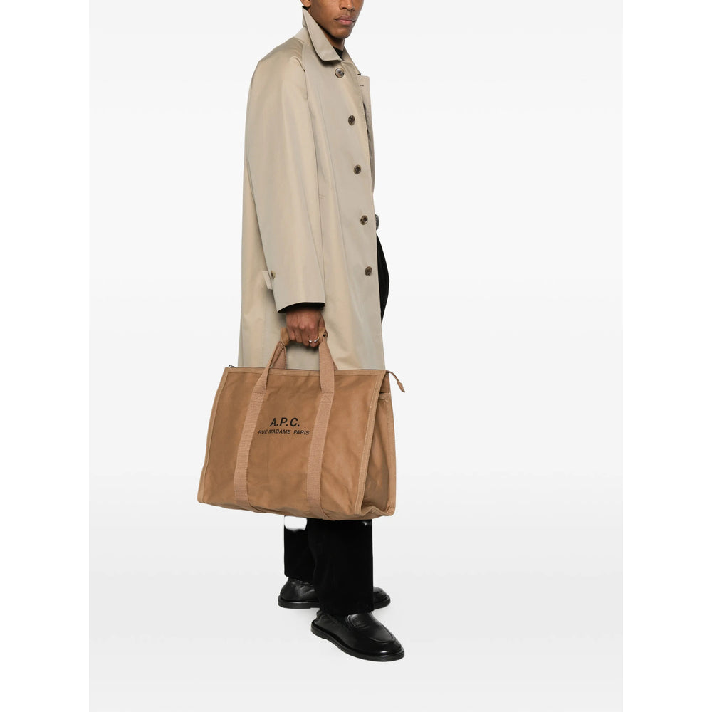 A.P.C. Brown Tote Bags Men