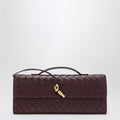 Bottega Veneta Women Andiamo Clutch Bag With Handle In Dark Barolo