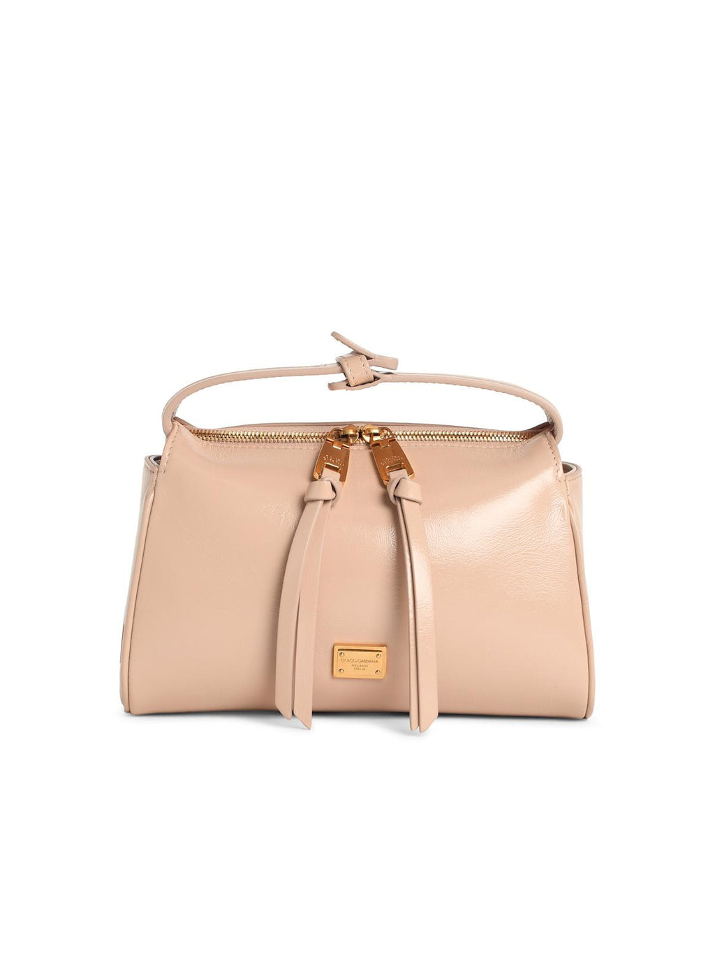 Dolce & Gabbana 'Vittoria' Leather Handbag Nude Women