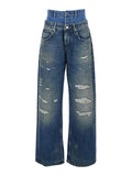 Dolce & Gabbana Women Double-Waisted Jeans