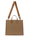 Versace Men Shopper Bag With Allover Logo